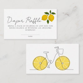 Enkel Modern Gul Citron Cykel Babykalas Tilläggskort