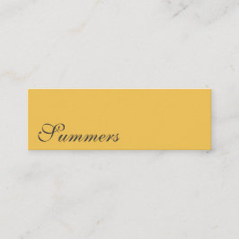 Enkel modern guldsvart mini visitkort