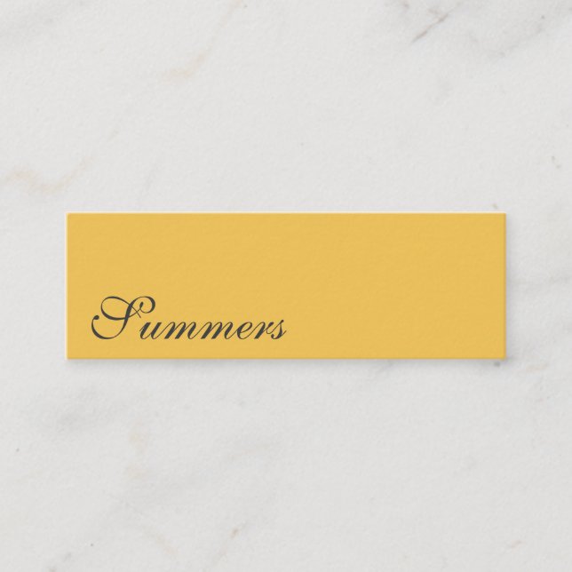 Enkel modern guldsvart mini visitkort (Framsida)