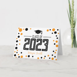 Enkel Modern Gult Bakåt Studenten-kort Kort