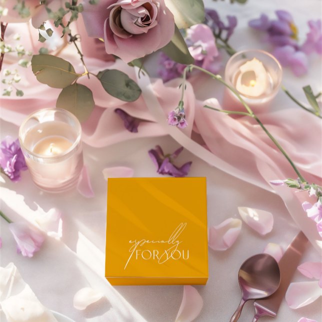 Enkel modern Gult Bröllop, särskilt för dig Presentaskar (Simple Modern Yellow Wedding Especially For You Favor Boxes)