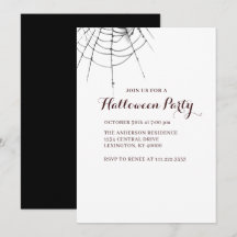 Enkel modern Halloween-festinvitation