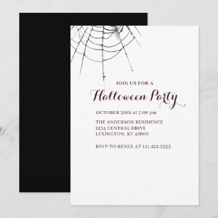 Enkel modern Halloween-festinvitation Inbjudningar