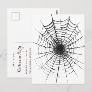 Enkel modern Halloween-festinvitation Vykort