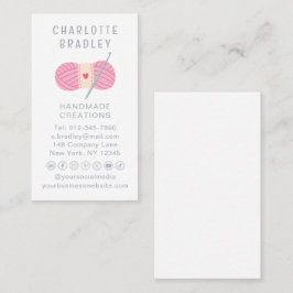 Enkel, modern, handgjord Crochet-korsning Visitkort