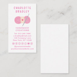 Enkel, modern, handgjord Crochet-korsning Visitkort