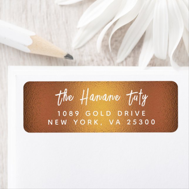 Enkel, modern handskript returadress etikett (Insitu)