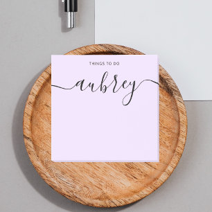 Enkel, modern handskriven Namn Post-it Block