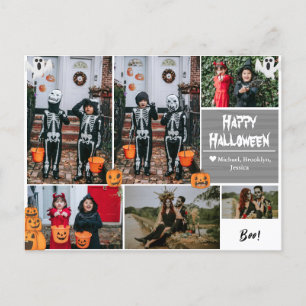 Enkel Modern Happy halloween-fotofamiljesamling Helg Vykort