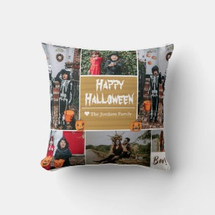 Enkel Modern Happy halloween-fotofamiljesamling Kudde