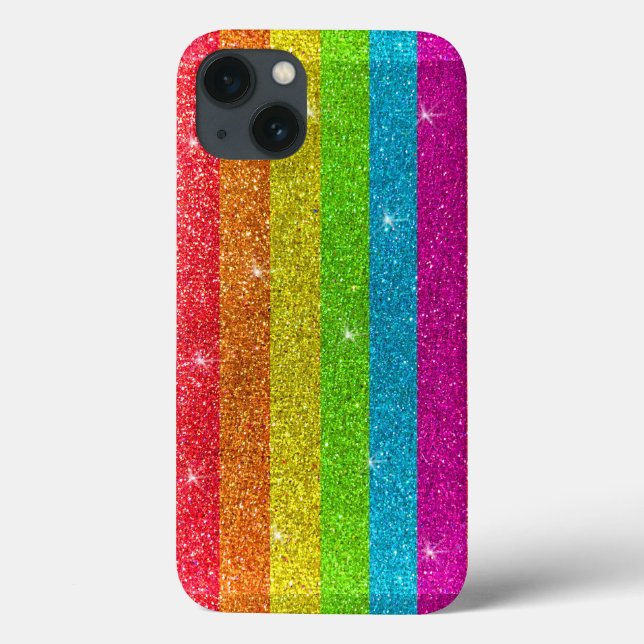 Enkel modern HBT QIA Gay pride Rainbow Glitter Ca (Baksida)
