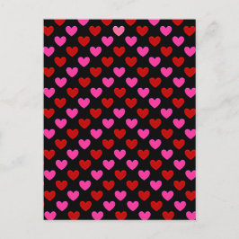 Enkel Modern Heart Mönster Vykort