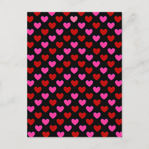 Enkel Modern Heart Mönster Vykort