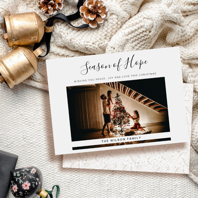 Enkel, modern Helgdag-julkort för familjen Julkort (Skapare uppladdad)