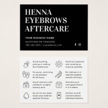 Enkel Modern Henna Brows-rådgivning om eftervårdko