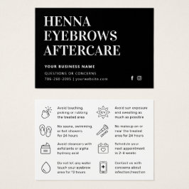 Enkel Modern Henna Brows-rådgivning om eftervårdko Visitkort