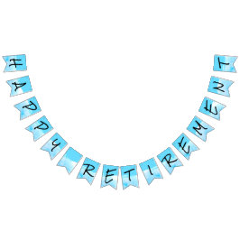 Enkel modern Himlar-blå vattenfärg Lycklig Pension Vimplar