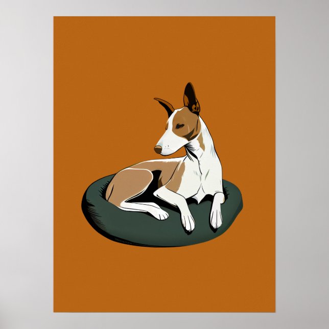 Enkel modern Hund Art-Trendig Poster (Framsidan)