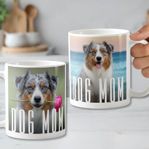 Enkel Modern Hundmamma Husdjur Foto Kaffemugg