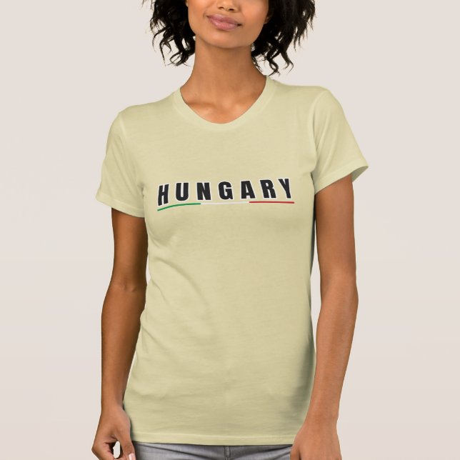 Enkel modern hungrig Flagga Souvenir T Shirt (Framsida)