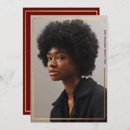 Enkel Modern inbjudan till Studenten Guld Gräns