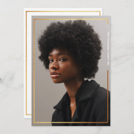 Enkel Modern inbjudan till Studenten Guld Gräns