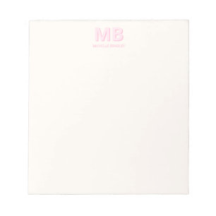 Enkel modern inledande monogram anteckningsblock