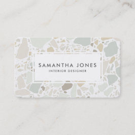 Enkel modern inre formgivare för Terrazzostruktur Visitkort