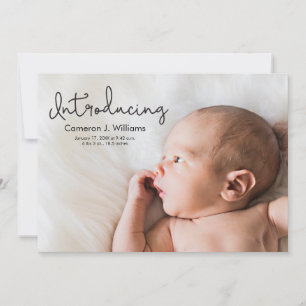 Enkel Modern introduktion av fotot i skript Baby Meddelande