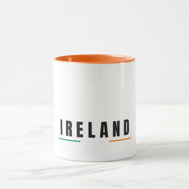 Enkel modern irand irish Art Brev Flagga Souven Mugg (Center)