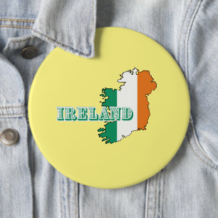 Enkel modern irand irish Art Karta Flagga Souvenir Knapp