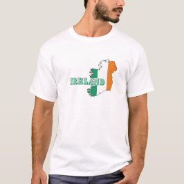 Enkel modern irand irish Art Karta Flagga Souvenir T Shirt