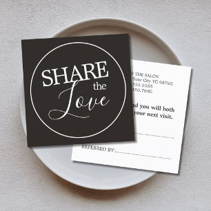 Enkel Modern Ivory Black White BeautySalon Rabattkort