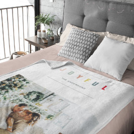 Enkel modern julfoto | GLATT HELGDAG Fleecefilt