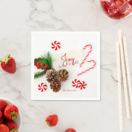 Enkel Modern julglädjen till världen Pappersservett