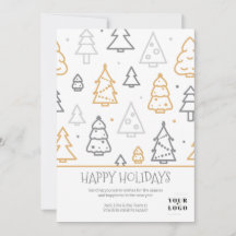 Enkel Modern Julgran Business Logotyp