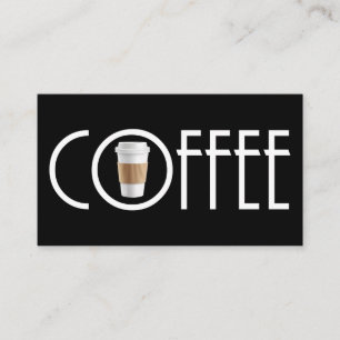 Enkel modern kaffekammare visitkort