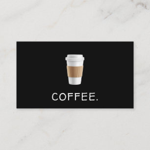 Enkel modern kaffekammare visitkort