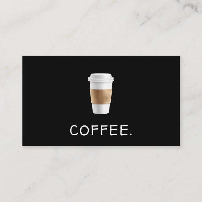 Enkel modern kaffekammare visitkort (Framsida)