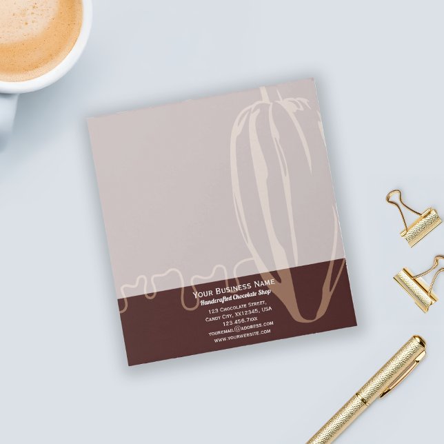 Enkel Modern Kakaopod Chocolatier Chokladbutik Anteckningsblock (Skapare uppladdad)