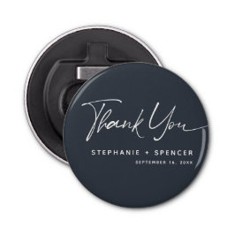 Enkel modern kalligrafi Tack Bröllop Flasköppnare