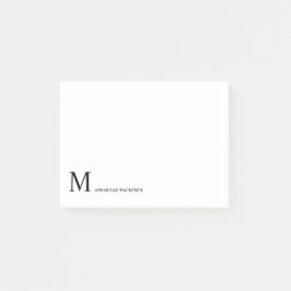 Enkel, modern, klassiskt minimalistiskt svart mono post-it block