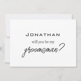 Enkel modern kommer du att bli min Groomsman/best  Inbjudningar