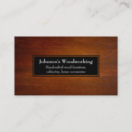 Enkel modern körsbärsröd Carpentrykonstruktion Visitkort