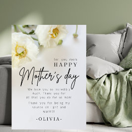 Enkel Modern kortblomma för dig mamma Julkort
