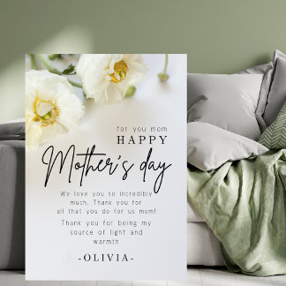 Enkel Modern kortblomma för dig mamma Julkort
