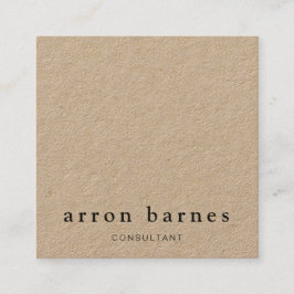 Enkel Modern Kraft Fyrkantigt Visitkort