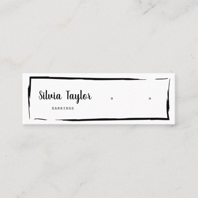 Enkel Modern Kraft papper Earring Visning Mini Bus Mini Visitkort (Framsida)