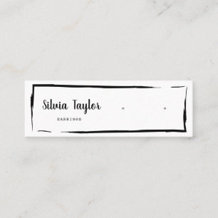 Enkel Modern Kraft papper Earring Visning Mini Bus Visitkort