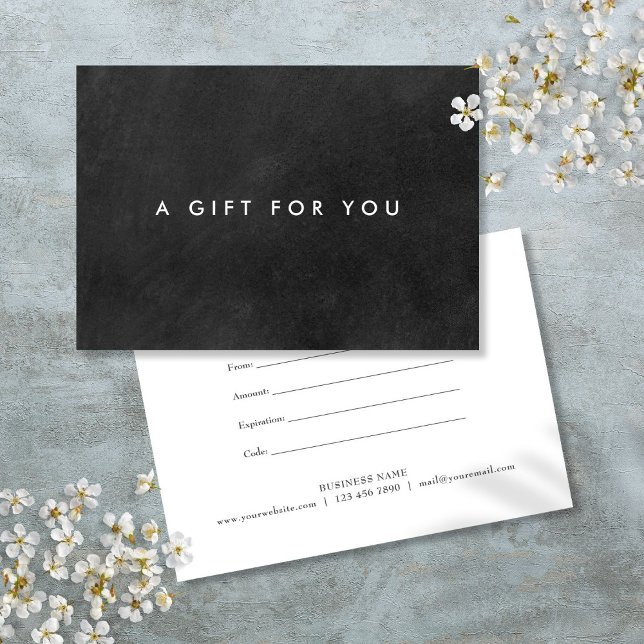 Enkel Modern Kritskiva Presentbevis (Simple Modern Chalkboard Gift Certificate)